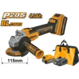 ⁦آلة القطع بالبطارية Meuleuse angulaire avec 2 batteries 20V 4.0Ah INGCO⁩ - الصورة ⁦2⁩