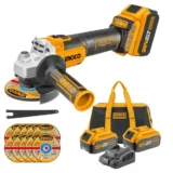 آلة القطع بالبطارية Meuleuse angulaire avec 2 batteries 20V 4.0Ah INGCO