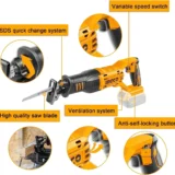 منشار بالبطارية Scie sabre a batterie 20V 2800 tr/min INGCO | CRSLI1151