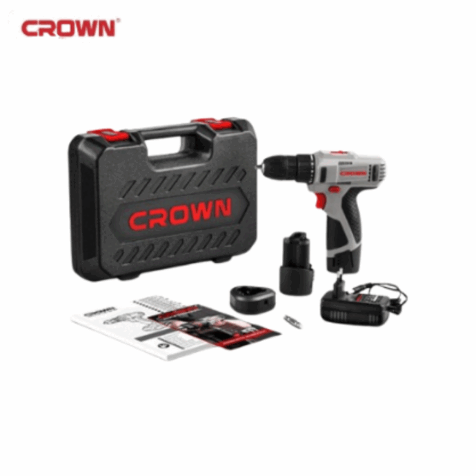⁦Perceuse Visseuse sans fil 10mm 12V 2 Batteries 1.5AH avec valise CROWN | CT21053LH-1.5-BMC⁩ - الصورة ⁦5⁩