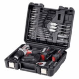 Kit 62PCS Visseuse a percussion sans fil 2 Batteries 20V MAX 2Ah avec valise CROWN | CT21102H-2-(62)EK
