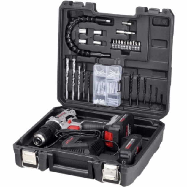 Kit 29PCS Visseuse a percussion sans fil 2 Batteries 20V MAX 2Ah avec valise CROWN | CT21102H-2-(29) EK