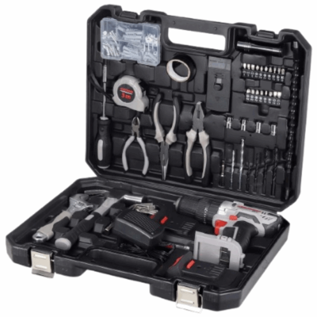 Kit 50PCS Visseuse a percussion sans fil 2 Batteries 20V MAX 2Ah avec valise CROWN | CT21102H-2-(50)EK