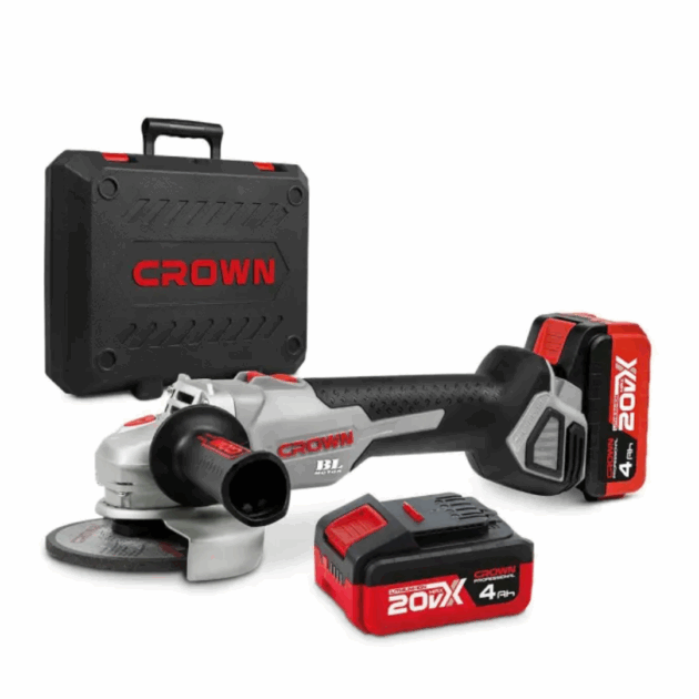 Tronçonneuse meuleuse sans fil 125MM 20V 4.0AH 2 Batterie CROWN | CT23026-125XS-4 BMC