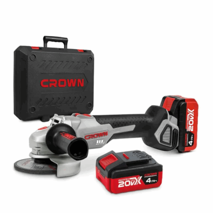 Tronçonneuse meuleuse sans fil 125MM 20V 4.0AH 2 Batterie CROWN | CT23026-125XS-4 BMC
