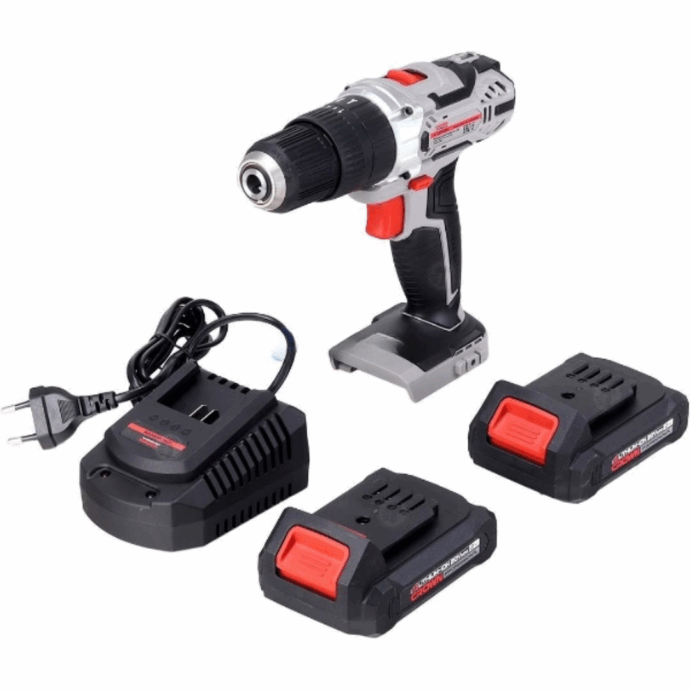 ⁦Kit 62PCS Visseuse a percussion sans fil 2 Batteries 20V MAX 2Ah avec valise CROWN | CT21102H-2-(62)EK⁩ - الصورة ⁦6⁩